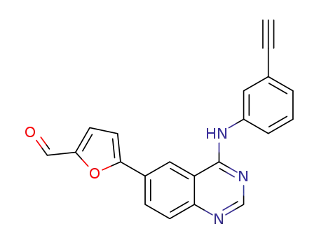 4-(3-ethynyl-phenylamino)-6-(5-formylfuran-2-yl)quinazoline