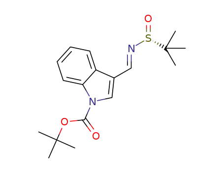 (R,E)-tert-butyl 3-(((tert-butylsulfinyl)imino)methyl)-1H-indole-1-carboxylate