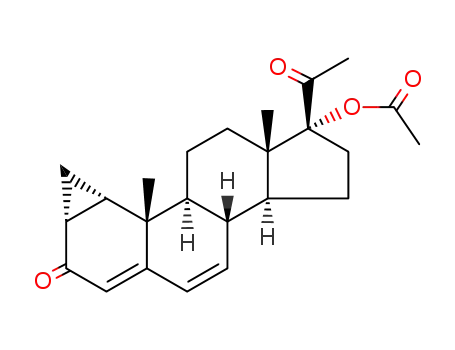 Molecular Structure of 2701-50-0 (17-Hydroxy-1a,2a-methylenepregna-4,6-diene-3,20-dione acetate)