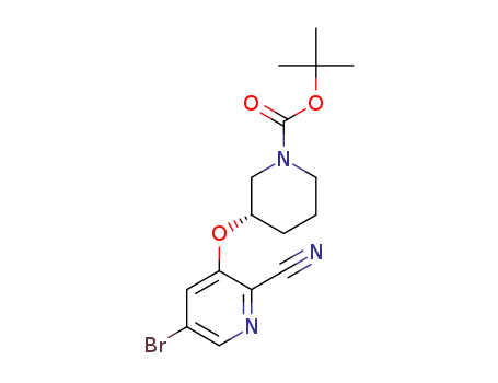 tert-butyl (S)-3-((5-bromo-2-cyanopyridin-3-yl)oxy)piperidine-1-carboxylate
