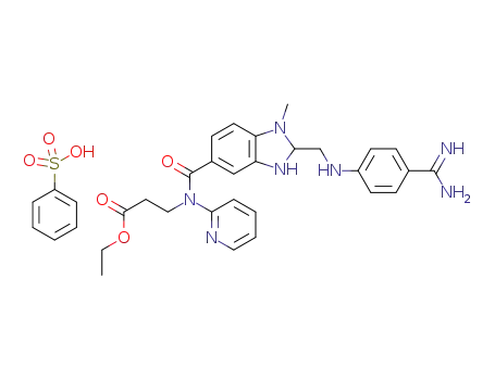 ethyl 3-[[[2-[[(4-amidinophenyl)amino]methyl]-1-methyl-1H-benzimidazol-5-yl]carbonyl](pyridin-2-yl)amino]propanoate benzensulfonate