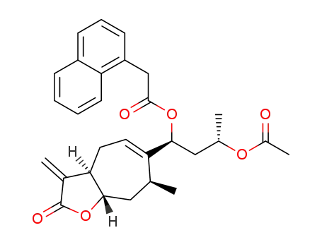 (1S,3S)-3-acetoxy-1-((3aR,7S,8aS)-7-methyl-3-methylene-2-oxo-3,3a,4,7,8,8a-hexahydro-2H-cyclohepta[b]furan-6-yl)butyl 2-(naphthalen-1-yl)acetate