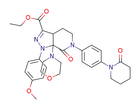 1-(4-methoxy-phenyl)-7a-morpholin-4-yl-7-oxo-6-[4-(2-oxo-piperidin-1-yl)phenyl]-3a,4,5,6,7,7a-hexahydro-1H-pyrazolo[3,4-c]pyridine-3-carboxylic acid ethyl ester