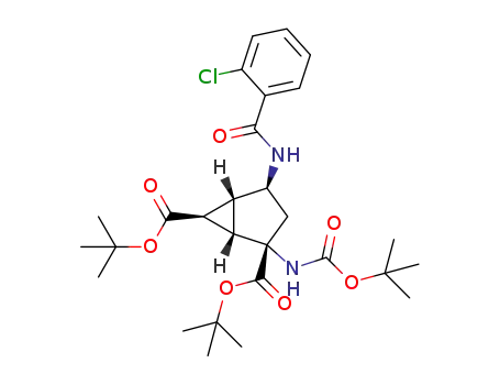 di-tert-butyl (1S,2S,4S,5R,6S) 2-((tert-butoxycarbonyl)amino)-4-[(2-chlorobenzoyl)amino]bicyclo[3.1.0]hexane-2,6-dicarboxylate