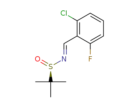 (R,E)-N-(2-chloro-6-fluorobenzylidene)-2-methylpropane-2-sulfinamide