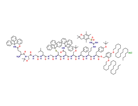 HCl*H-Gln(Trt)-Ser(ψMe,M ePro)-Gly-Leu-Gly-Cys(Trt)-Asn(Trt)-Ser(tBu)-Phe-Arg(Pbf)-Tyr(tBu)-Okb, Kb=2,4-didocosyloxybenzyl