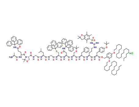 HCl*H-Ala-Gln(Trt)-Ser(ψM e,M ePro)-Gly-Leu-Gly-Cys(Trt)-Asn(Trt)-Ser(tBu)-Phe-Arg(Pbf)-Tyr(tBu)-Okb, Kb=2,4-didocosyloxybenzyl