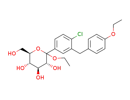 (3R,4S,5S,6R)-2-(4-chloro-3-(4-ethoxybenzyl)phenyl)-2-ethoxy-6-(hydroxymethyl)tetrahydro-2H-pyran-3,4,5-triol