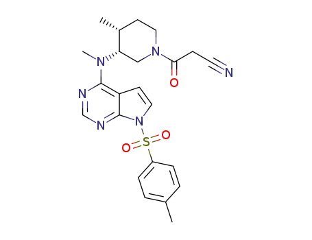 3-((3R,4R)-4-methyl-3-(methyl(7-p-toluenesulfonyl-7H-pyrrolo[2,3-d]pyrimidin-4-yl)amino)piperidine-1-yl)-3-oxopropionitrile