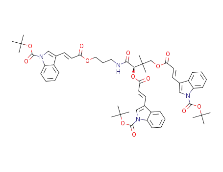 tert-butyl 3-[(E)-3-[3-[[(2R)-2,4-bis[[(E)-3-(1-tert-butoxycarbonylindol-3-yl)prop-2-enoyl]oxy]-3,3-dimethylbutanoyl]amino]propoxy]-3-oxoprop-1-enyl]indole-1-carboxylate