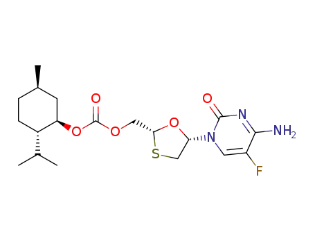5S-(5'-fluorocytosinyl)-1,3-oxathiolane-2R-methyl-L-menthol carbonate