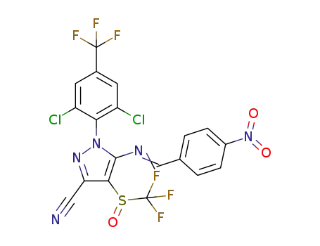 1-(2,6-dichloro-4-(trifluoromethyl)phenyl)-5-((4-nitro-benzylidene)amino)-4-(trifluoromethanesulfinyl)-1H-pyrazole-3-carbonitrile