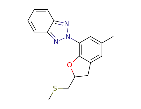 2-(5-methyl-2-((methylthio)methyl)-2,3-dihydrobenzofuran-7-yl)-2H-benzo[d][1,2,3]triazole