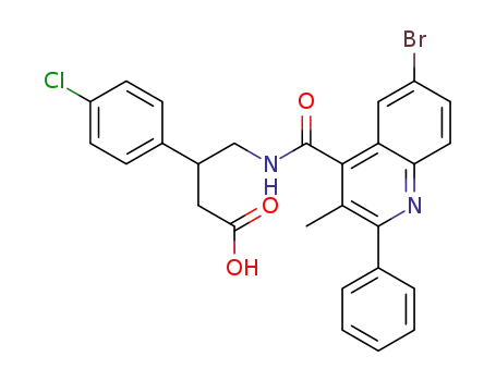 (+/-)-4-{[(6-bromo-3-methyl-2-phenylquinolin-4-yl)carbonyl]amino}-3-(4-chlorophenyl)butanoic acid