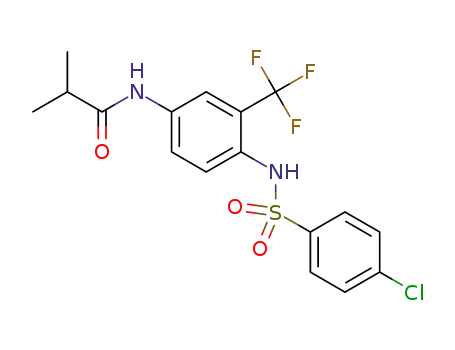 N-(4-((4-chlorophenyl)sulfonamido)-3-(trifluoromethyl)phenyl)isobutyramide
