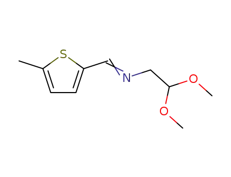 Molecular Structure of 890148-08-0 (Ethanamine, 2,2-dimethoxy-N-[(5-methyl-2-thienyl)methylene]-)