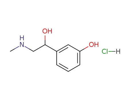 Molecular Structure of 154-86-9 (DL-Phenylephrine hydrochloride)