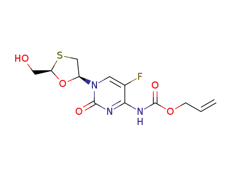 allyl (5-fluoro-1-((2R,5S)-2-(hydroxymethyl)-1,3-oxathiolan-5-yl)-2-oxo-1,2-dihydropyrimidin-4-yl)carbamate