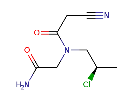 N-(R-2-chloropropyl)-N-(2-acetamido)-2-cyanoacetamide