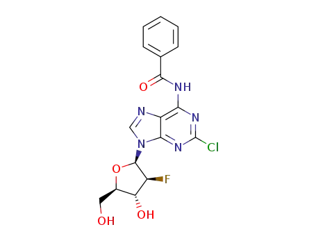 2-chloro-N6-benzoyl-9-(2'-deoxy-2'-fluoro-β-D-arabinofuranosyl)adenine