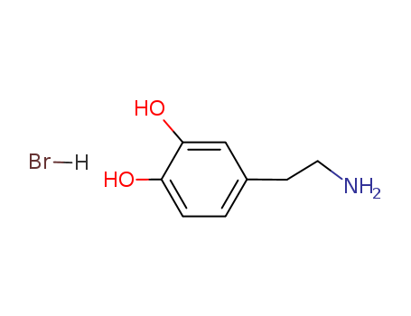 645-31-8,Dopamine,1,2-Benzenediol,4-(2-aminoethyl)-, hydrobromide (9CI); Pyrocatechol, 4-(2-aminoethyl)-,hydrobromide (8CI); 3-Hydroxytyramine hydrobromide; Dopamine hydrobromide