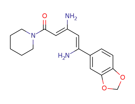 (2Z,4Z)-3,5-diamino-5-(benzo[d][1,3]dioxol-5-yl)-1-(piperidin-1-yl)penta-2,4-dien-1-one