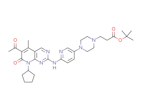 tert-butyl 3-(4-(6-(6-acetyl-8-cyclopentyl-5-methyl-7-oxo-7,8-dihydropyrido[2,3 -d]pyrimidin-2-ylamino)pyridin-3-yl)piperazin-1-yl)propanoate
