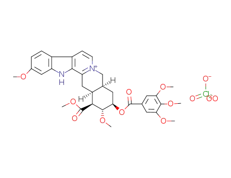 ent-11,17β-dimethoxy-16α-methoxycarbonyl-18α-(3,4,5-trimethoxy-benzoyloxy)-15β-yohimba-3,5-dienium; perchlorate