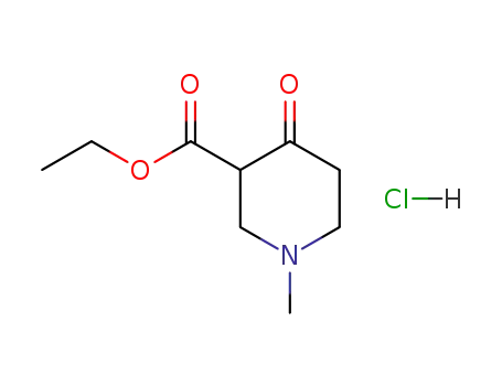 1-methyl-4-oxo-piperidine-3-carboxylic acid ethyl ester; hydrochloride