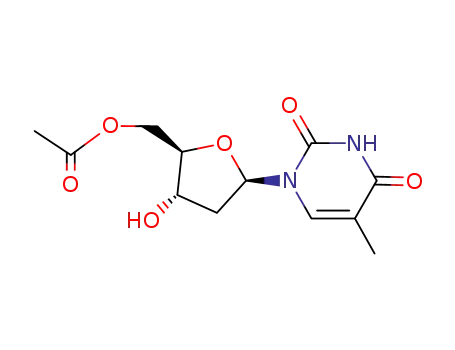 Molecular Structure of 35898-31-8 (Thymidine, 5'-acetate)