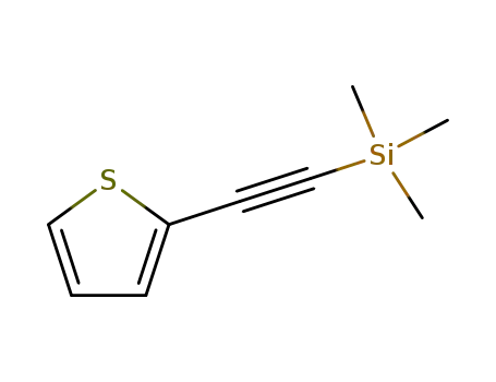 Molecular Structure of 40231-03-6 (2-((TRIMETHYLSILYL)ETHYNYL)THIOPHENE  9&)