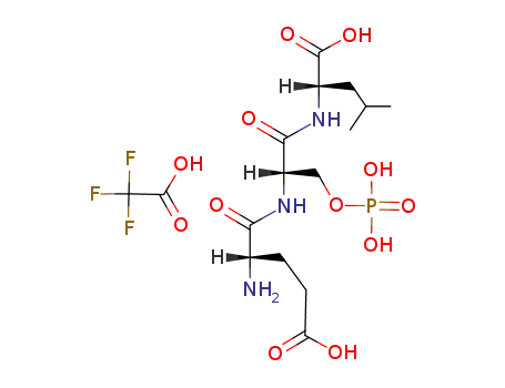 Molecular Structure of 105751-06-2 (L-Leucine, N-(N-L-a-glutamyl-O-phosphono-L-seryl)-,
mono(trifluoroacetate))