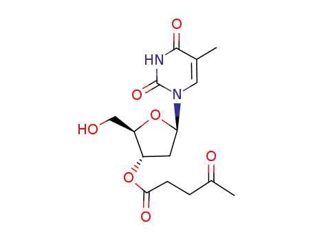 Molecular Structure of 78635-98-0 (Thymidine, 3'-(4-oxopentanoate))