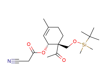 Cyano-acetic acid (1R,6R)-6-acetyl-6-(tert-butyl-dimethyl-silanyloxymethyl)-3-methyl-cyclohex-2-enyl ester
