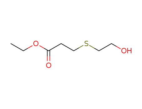 Molecular Structure of 77475-66-2 (Propanoic acid, 3-[(2-hydroxyethyl)thio]-, ethyl ester)
