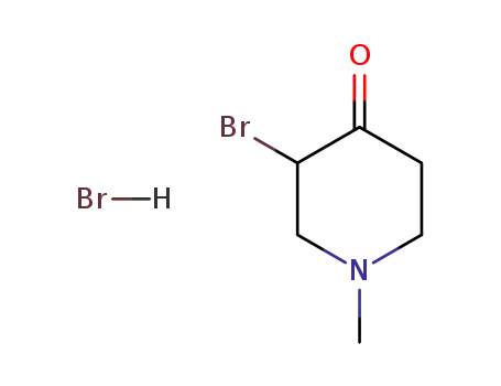 Molecular Structure of 89580-42-7 (4-Piperidinone, 3-bromo-1-methyl-, hydrobromide)
