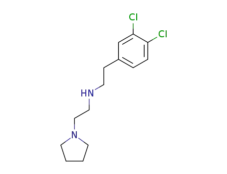 Molecular Structure of 138356-10-2 (1-Pyrrolidineethanamine, N-[2-(3,4-dichlorophenyl)ethyl]-)