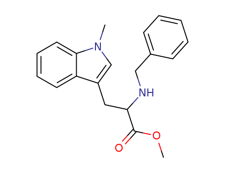 Molecular Structure of 19779-76-1 (Tryptophan, 1-methyl-N-(phenylmethyl)-, methyl ester)