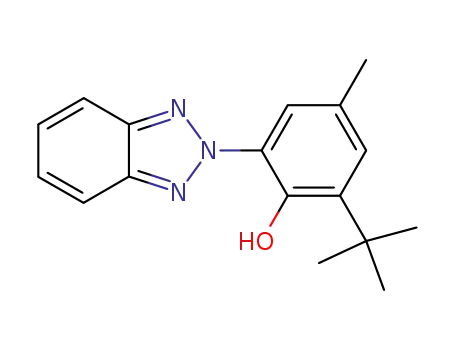 Molecular Structure of 23939-33-5 (Phenol,2-(2H-benzotriazol-2-yl)-6-(1,1-dimethylethyl)-4-methyl-)