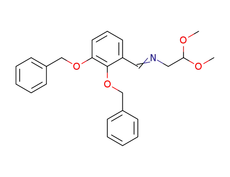 Molecular Structure of 92366-92-2 (Ethanamine,
N-[[2,3-bis(phenylmethoxy)phenyl]methylene]-2,2-dimethoxy-)
