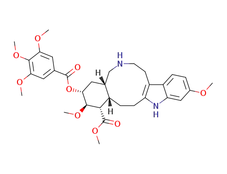 Molecular Structure of 16625-52-8 ((20α)-18β-(3,4,5-Trimethoxybenzoyloxy)-11,17α-dimethoxy-3,4-secoyohimban-16β-carboxylic acid methyl ester)