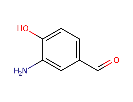 Molecular Structure of 163036-58-6 (Benzaldehyde, 3-amino-4-hydroxy-)
