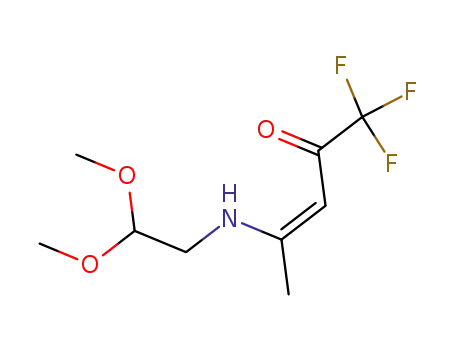 Molecular Structure of 142991-73-9 (3-Penten-2-one, 4-[(2,2-dimethoxyethyl)amino]-1,1,1-trifluoro-, (Z)-)