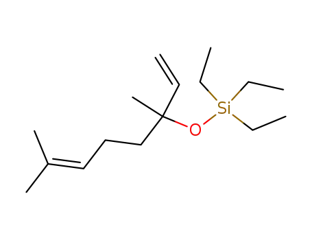Molecular Structure of 89984-47-4 (Silane, [(1-ethenyl-1,5-dimethyl-4-hexenyl)oxy]triethyl-)