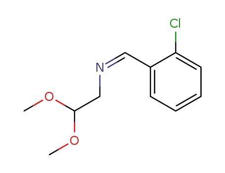 Molecular Structure of 62882-12-6 (Ethanamine, N-[(2-chlorophenyl)methylene]-2,2-dimethoxy-)