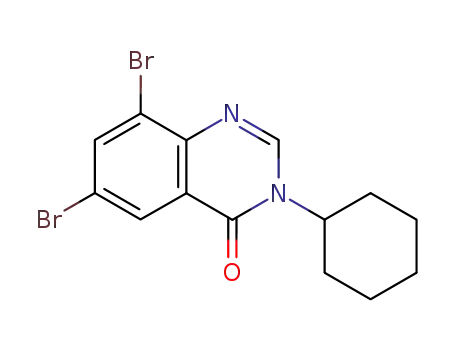 Molecular Structure of 114390-40-8 (4(3H)-Quinazolinone, 6,8-dibromo-3-cyclohexyl-)