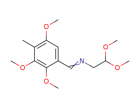 Molecular Structure of 94893-31-9 (Ethanamine,
2,2-dimethoxy-N-[(2,3,5-trimethoxy-4-methylphenyl)methylene]-)