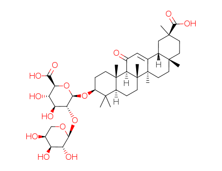 b-D-Glucopyranosiduronic acid, (3b,20b)-20-carboxy-11-oxo-30-norolean-12-en-3-yl 2-O-a-L-arabinopyranosyl- (9CI)