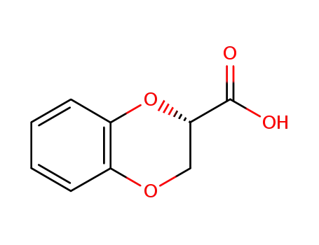 Molecular Structure of 70918-54-6 ((S)-1,4-Benzodioxane-2-carboxylic acid)
