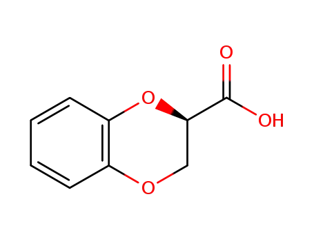 Molecular Structure of 70918-53-5 ((R)-1,4-Benzodioxane-2-carboxylic acid)